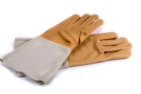 Work gloves on white background Stock Photos