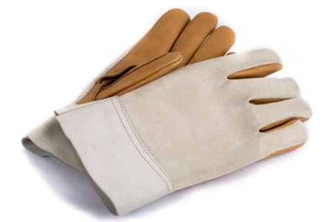 Work gloves on white background Stock Photos