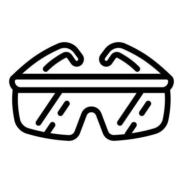 Work goggles icon, outline style Stock Illustration