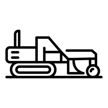 Work grader machine icon, outline style Stock-Illustration