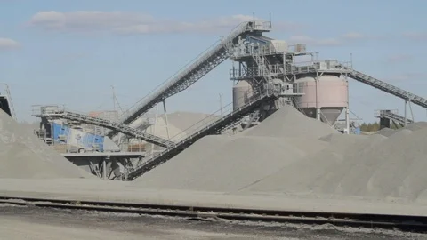 Work at granite plant Stock Footage 129618369