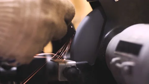 The work of the grinding wheel 4K Stock Footage 195023392