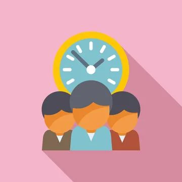Work group icon flat vector. Rush job Stock-Illustration