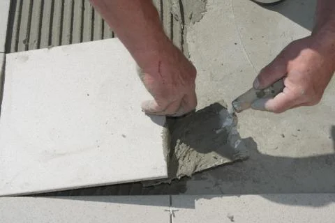 Work with grout Stock Photos