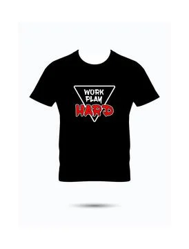 Work haard play hard typhography for tshirt design 스톡 일러스트