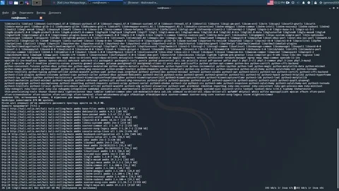 Work hacker with the operating system. kali linux Stock Footage 124518277