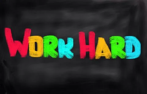 Work hard concept Stock Illustration