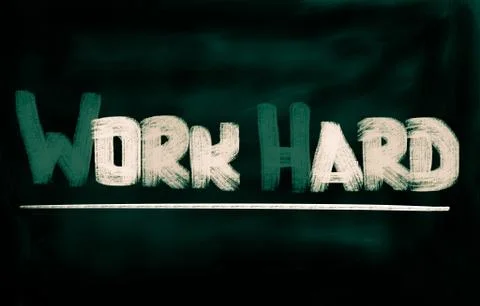 Work hard concept Stock Illustration