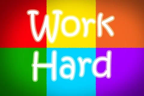 Work hard concept Stock Illustration