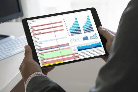 Work hard Data Analytics Statistics Information Business Technology Stock Photos