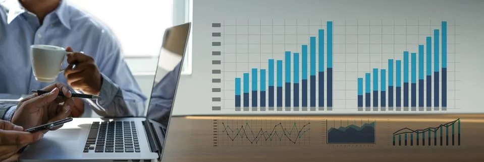 Work hard Data Analytics Statistics Information Business Technolog Stock Photos