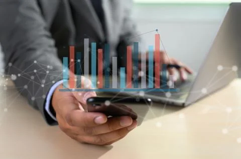 Work hard Data Analytics Statistics Information Business Technology Stock Photos