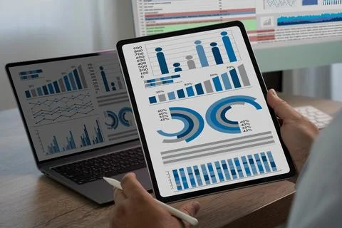 Work hard Data Analytics Statistics Information Business Technology 写真素材