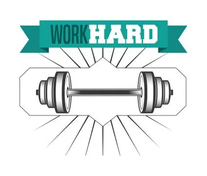 Work hard design Stock Illustration