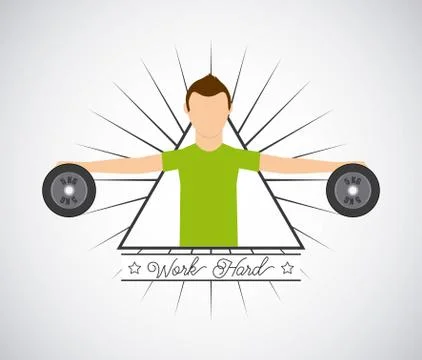 Work hard design Stock Illustration