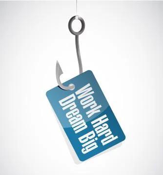Work hard dream big hook sign concept 스톡 일러스트