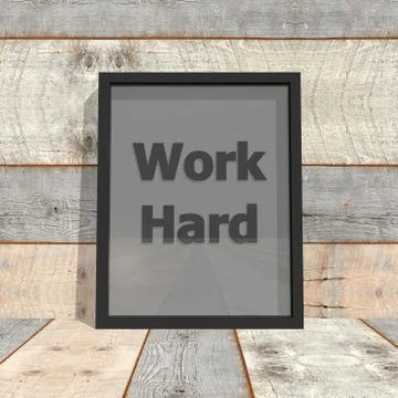 Work hard Stock Illustration