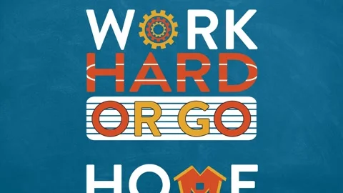 Work hard or go home motivation quote video Stock Footage 221451439