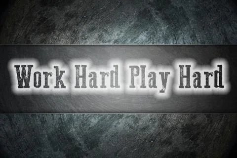 Work hard play hard concept Stock Illustration