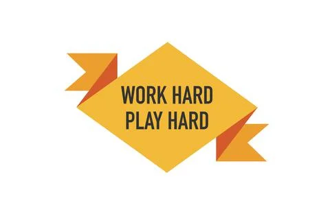 Work hard play hard hand drawn inscription. Vector motivational quote. Stock Illustration