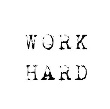 Work hard rubber stamp Stock Illustration