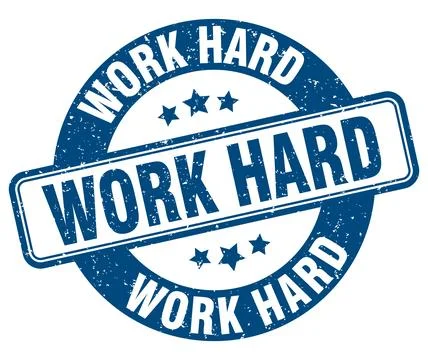 Work hard stamp. work hard label. round grunge sign Stock Illustration