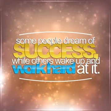 Work hard for success Illustrazione stock