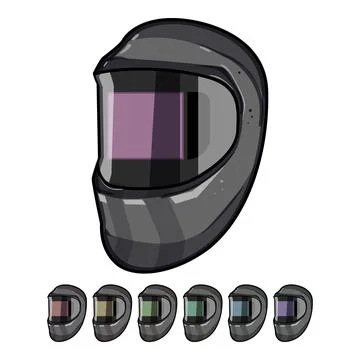 Work helmet welding cartoon vector graphic Illustrazione stock