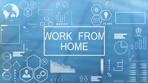 Work from Home, Animated Typography Stock Footage 116358696