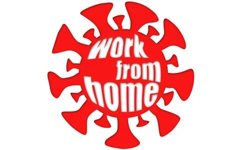 Work from home to avoid viruses Illustrazione stock