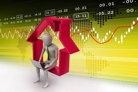 Work at home concept Stock Illustration