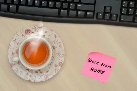 Work from home concept. Isolated image Stock Photos