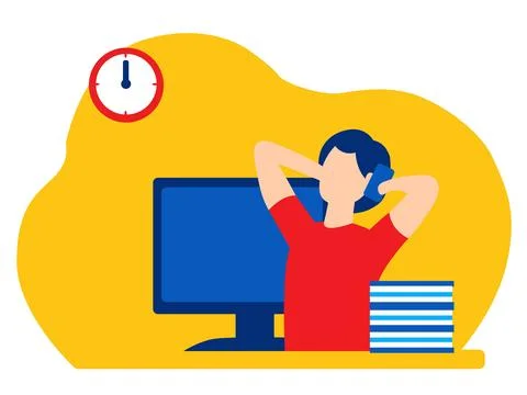 Work from home concept. Work from home.  Stock-Illustration