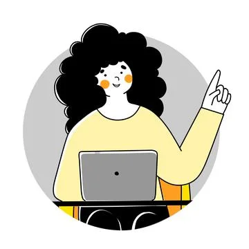 Work from home, Flat vector character illustration. Remote Distance work. Stock Illustration