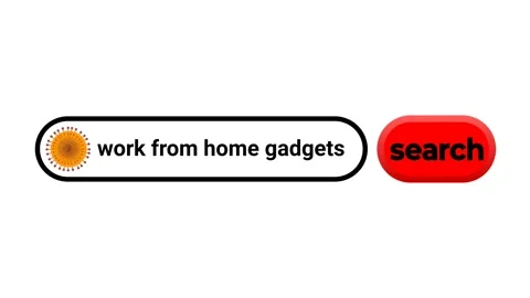 Work from home gadgets search animation Stock Footage 229537873