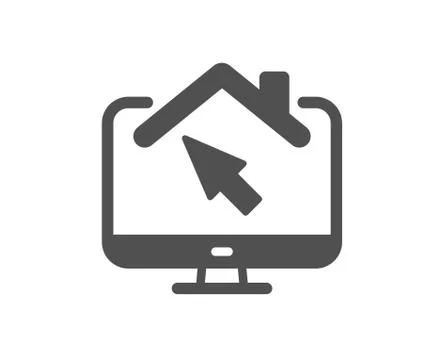 Work at home icon. Outsource job sign. Vector Stockillustratie