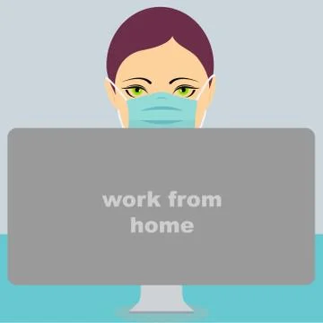 Work from home Stock Illustration