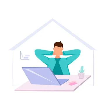 Work from home Stock Illustration
