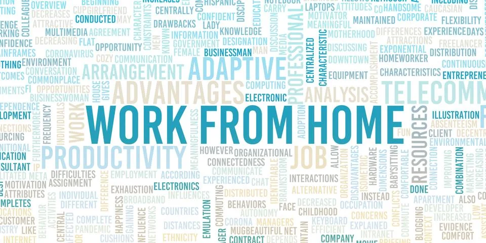 Work From Home Stock Illustration