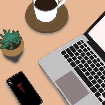 Work at home Stock Illustration