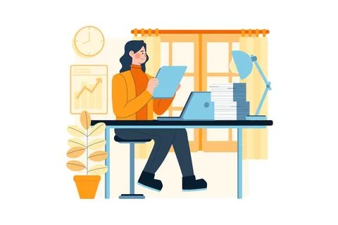 Work From Home Stock Illustration