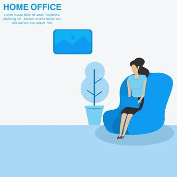 Work at home 스톡 일러스트