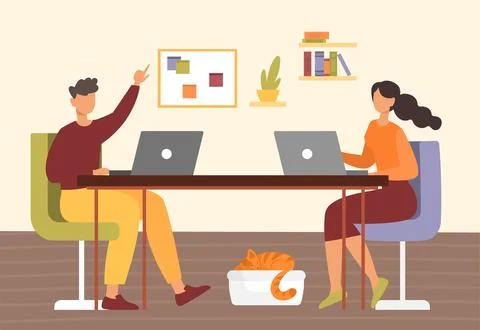 Work from home Stock Illustration