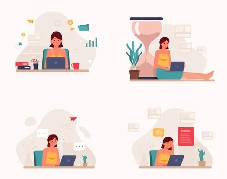 Work From Home Stock Illustration