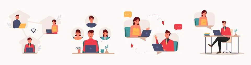 Work From Home Stock Illustration