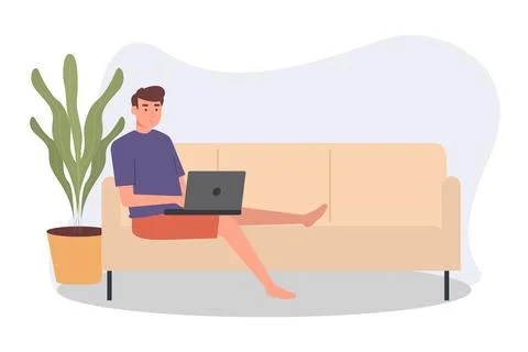 Work From Home Stock Illustration