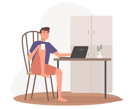 Work From Home Stock Illustration