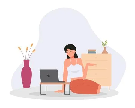 Work From Home Stock Illustration