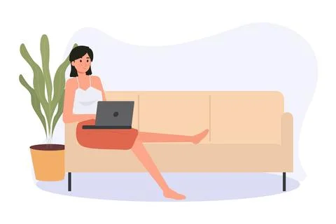 Work From Home Stock Illustration