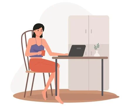 Work From Home Stock Illustration